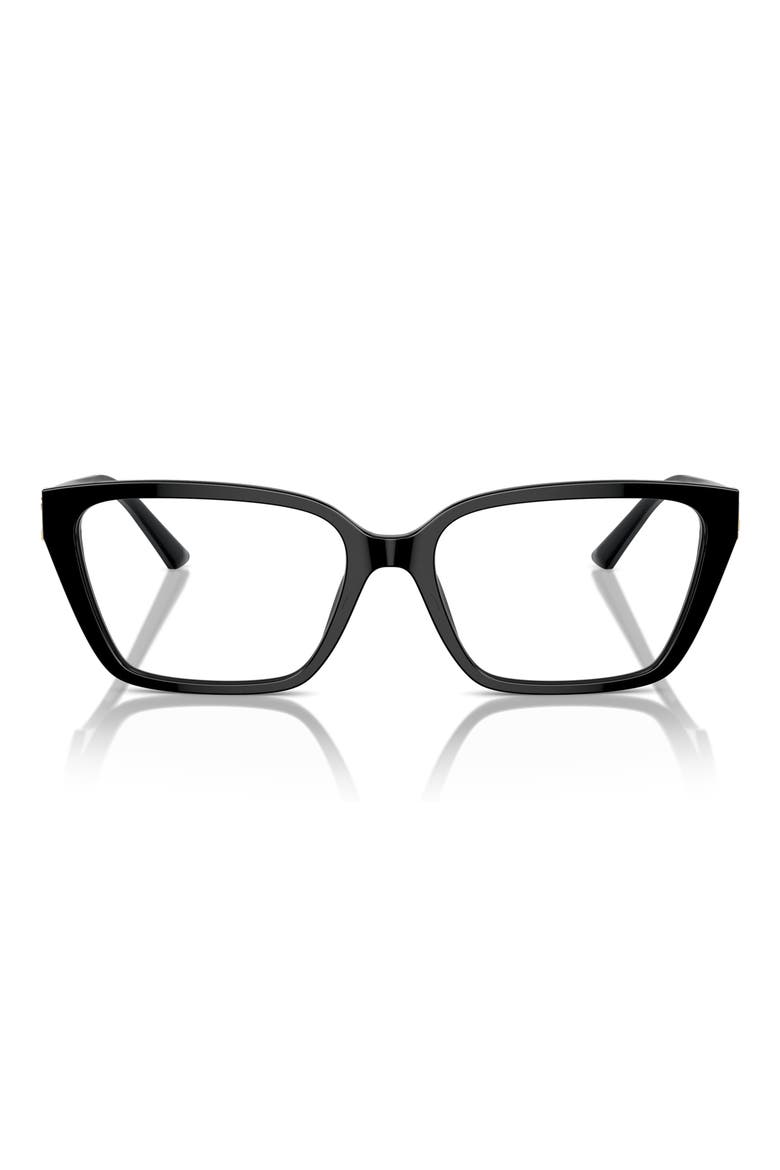 55mm Cat Eye Optical Glasses, Main, color, BLACK / DEMO LENS