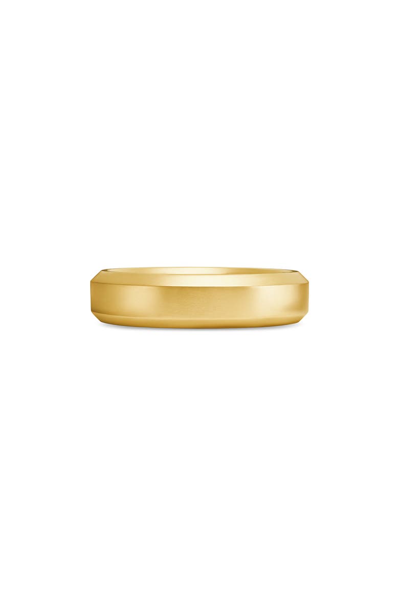 Beveled Band Ring in 18K Yellow Gold, 6mm, Main, color, GOLD