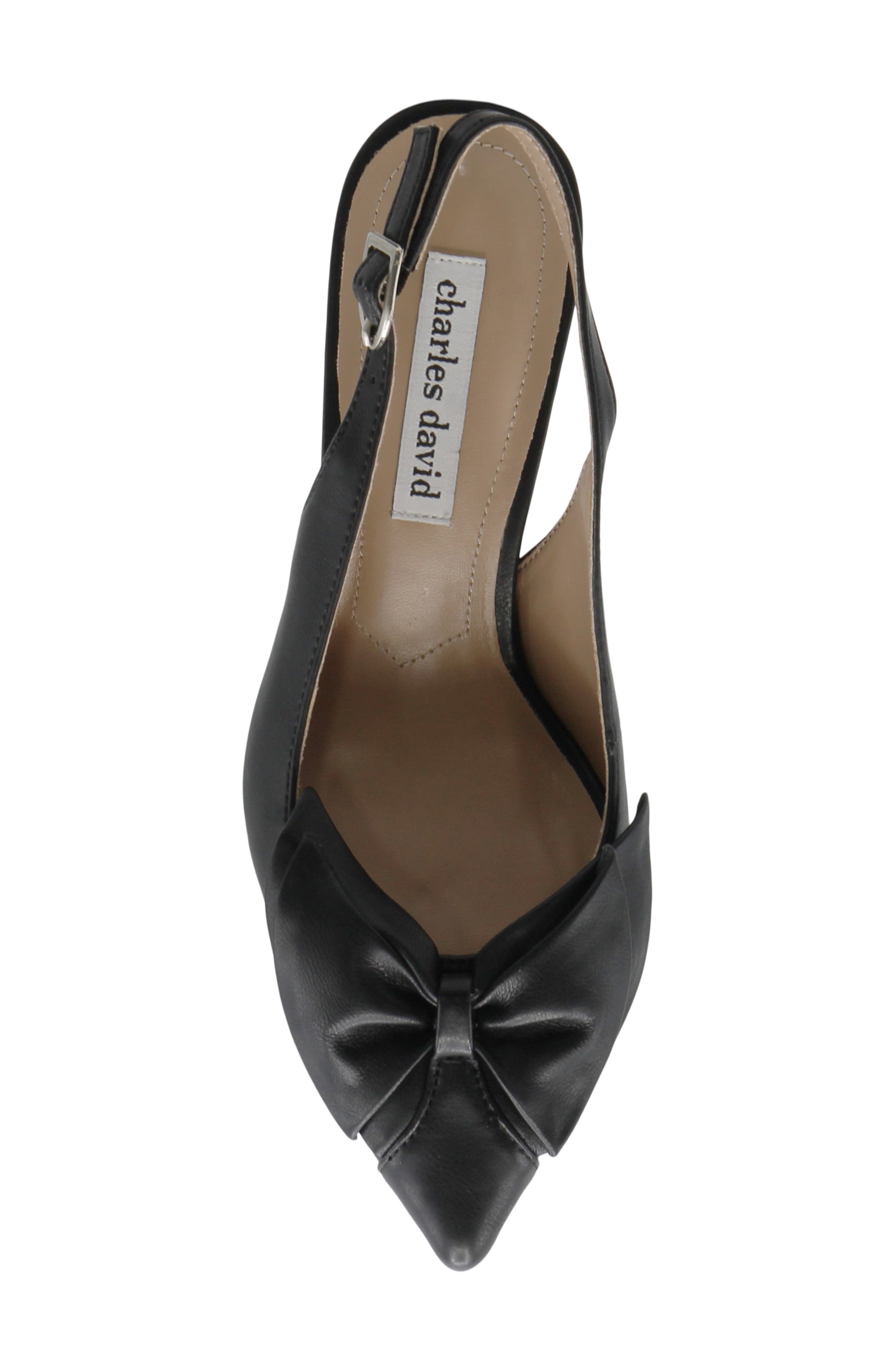 Antella Faux Leather Slingback Pump, Alternate, color, BLACK