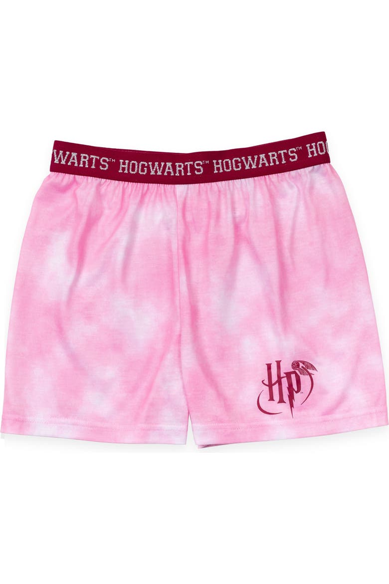 2-Piece Pajama Shirt and Shorts Set, Alternate, color, Pastel Pink Tie Dye