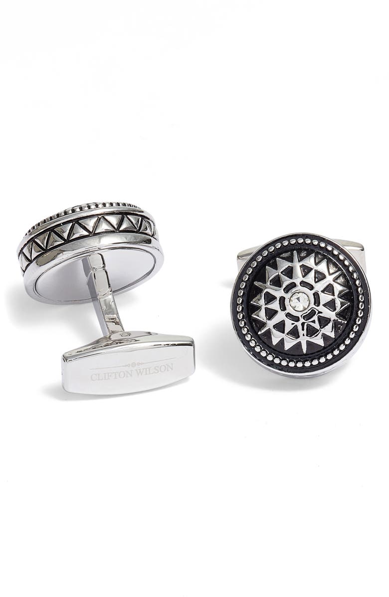CLIFTON WILSON Round Cuff Links, Main, color,