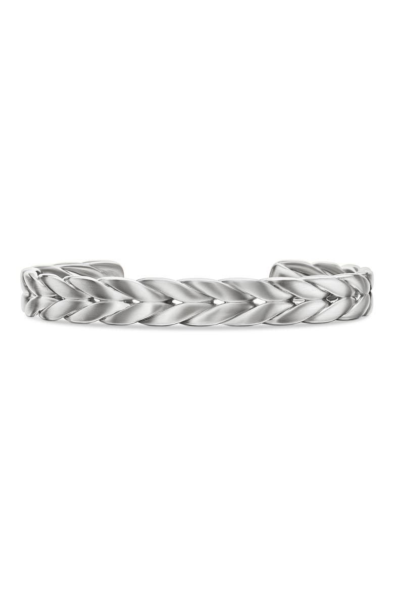 Chevron Cuff Bracelet in Sterling Silver, 9mm, Main, color, SILVER