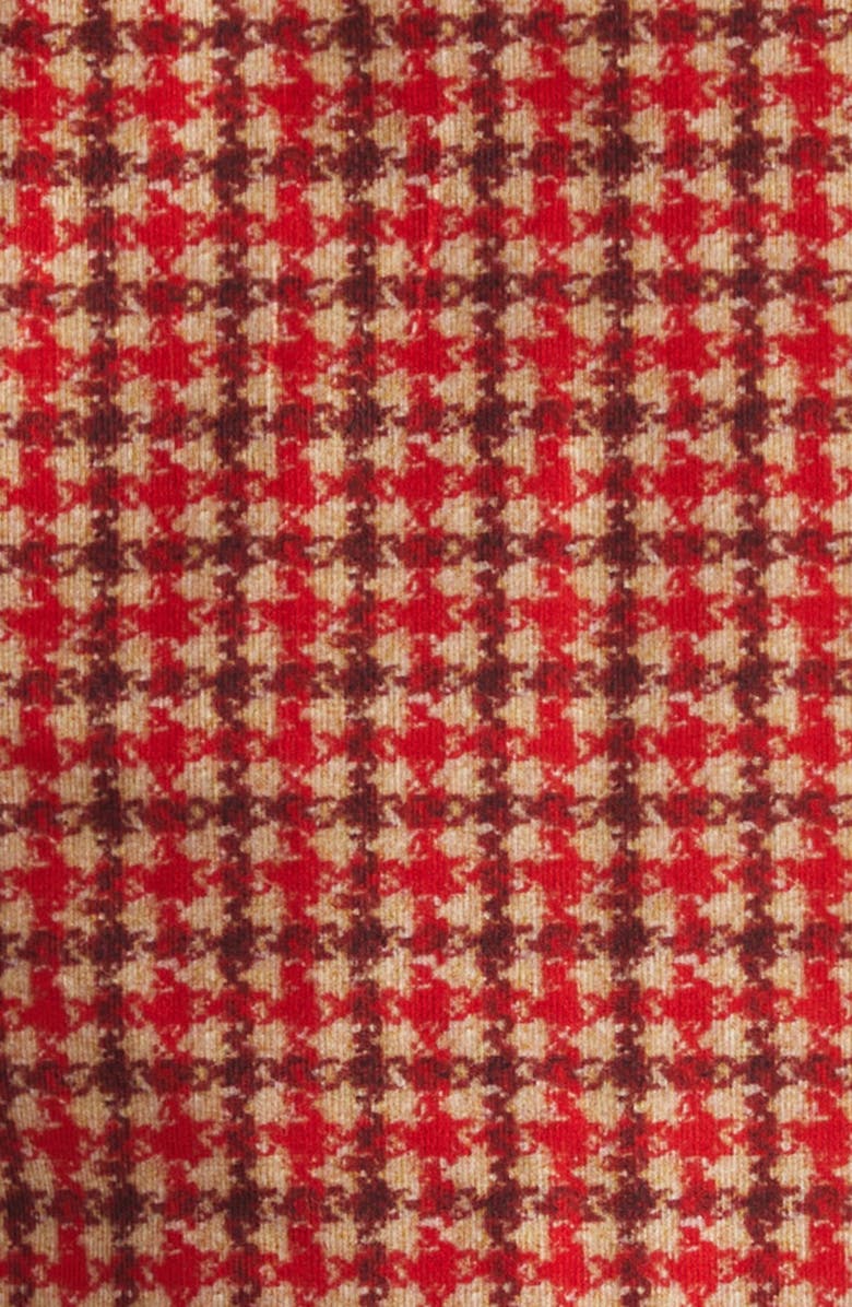 Moncler Lanset Check Print Knit Jacket, Alternate, color, Check Print