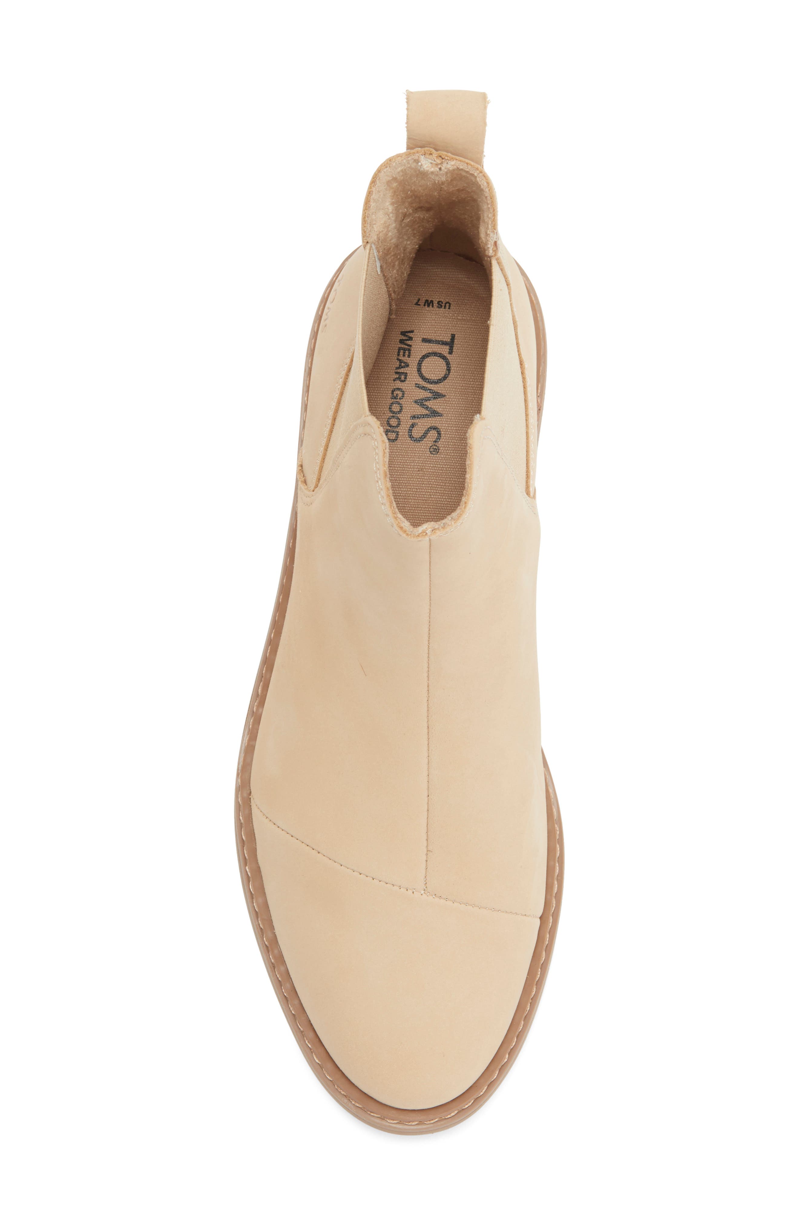 TOMS Charli Chelsea Boot, Alternate, color, Natural
