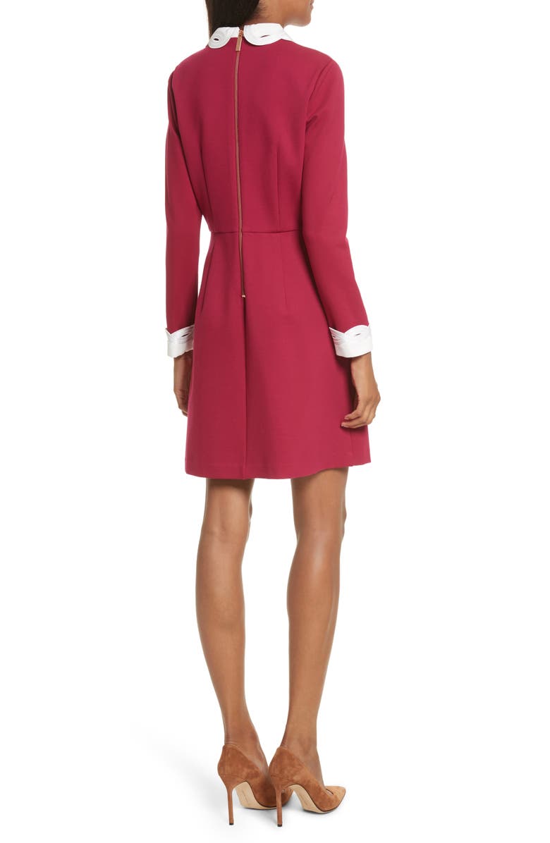 Ted Baker London Shealah Embroidered Trim A-Line Dress, Alternate, color,