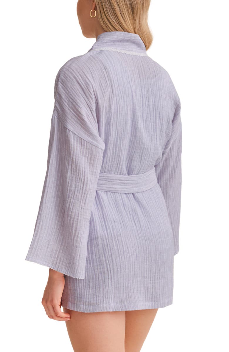 Fleur't Coastal Travel Short Pajamas & Robe Set, Alternate, color, Coastal Stripe