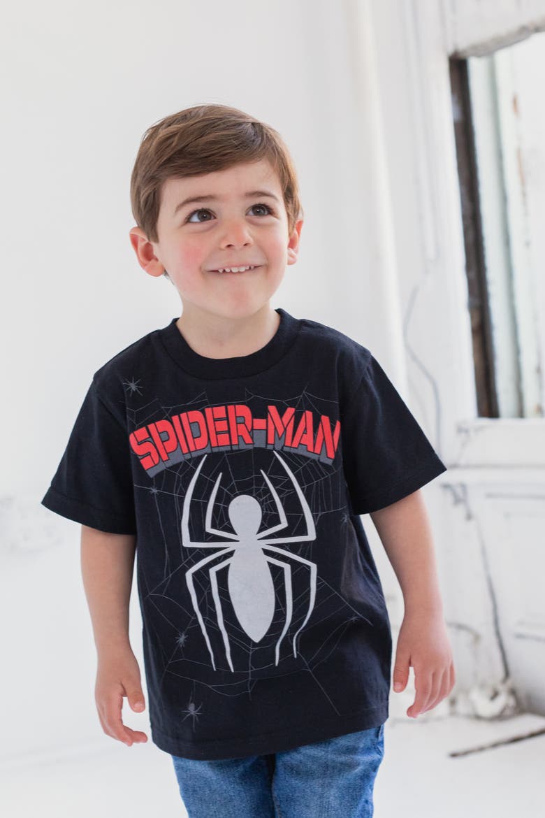 Spider-man 4-pack Short Sleeve Tees (toddler, Little Kid & Big Kid), Alternate, color, Red Blue Black White
