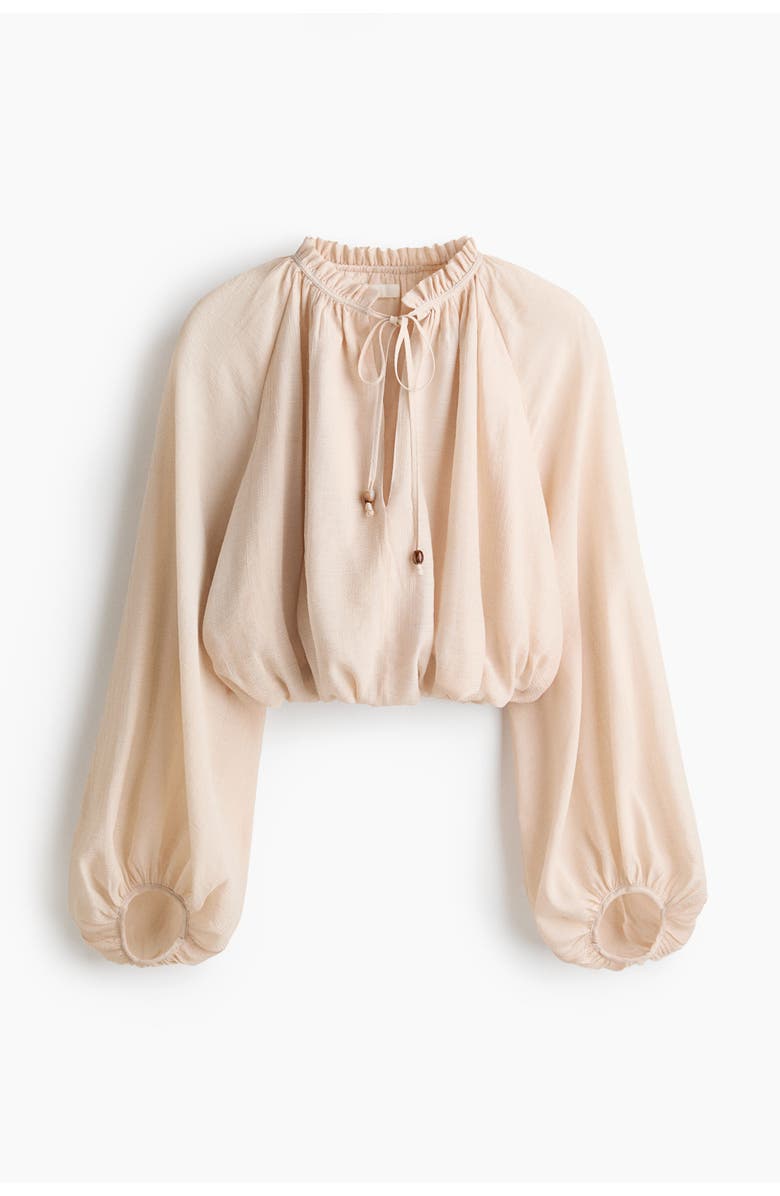 H&M Oversized Crêpe Blouse, Main, color, Pale Orange