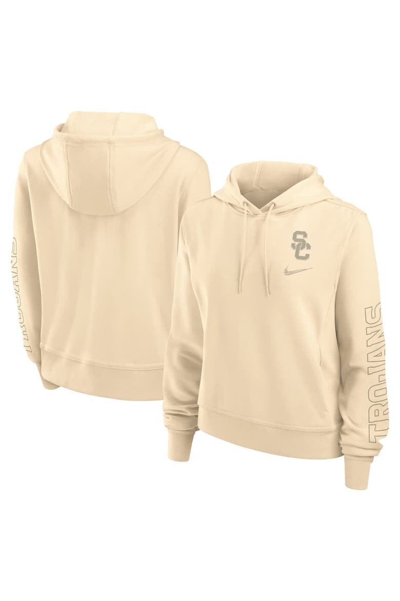 Women's Nike Tan USC Trojans One Pullover Hoodie, Main, color, Tan