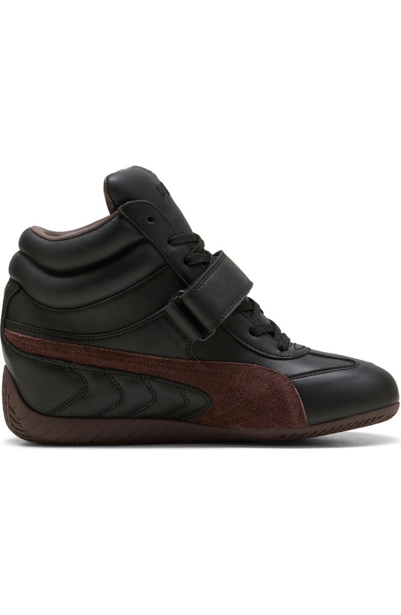 PUMA Speedcat Wedge Leather Sneaker, Alternate, color, Puma Black/ Chocolate Brown