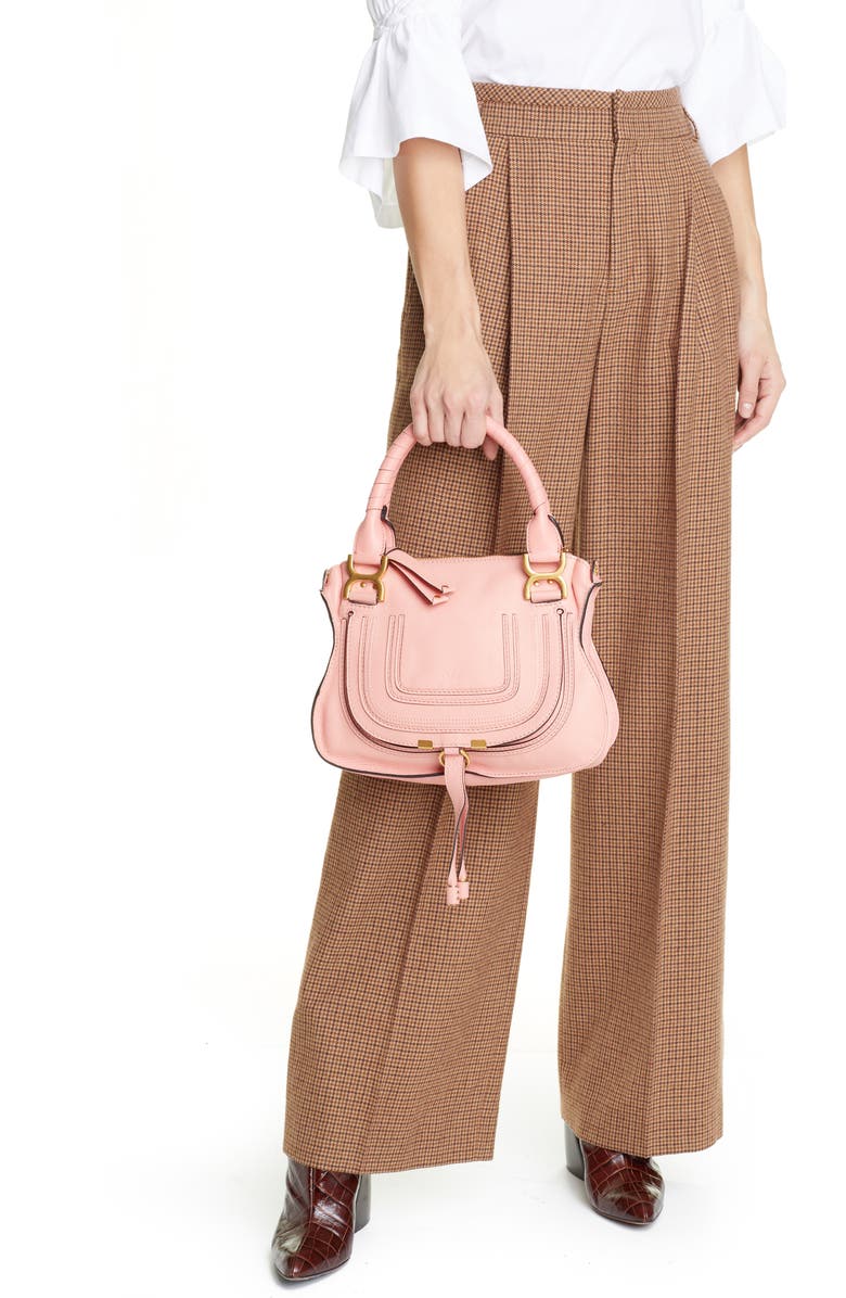 Chloé Small Marcie Calfskin Leather Satchel, Alternate, color,