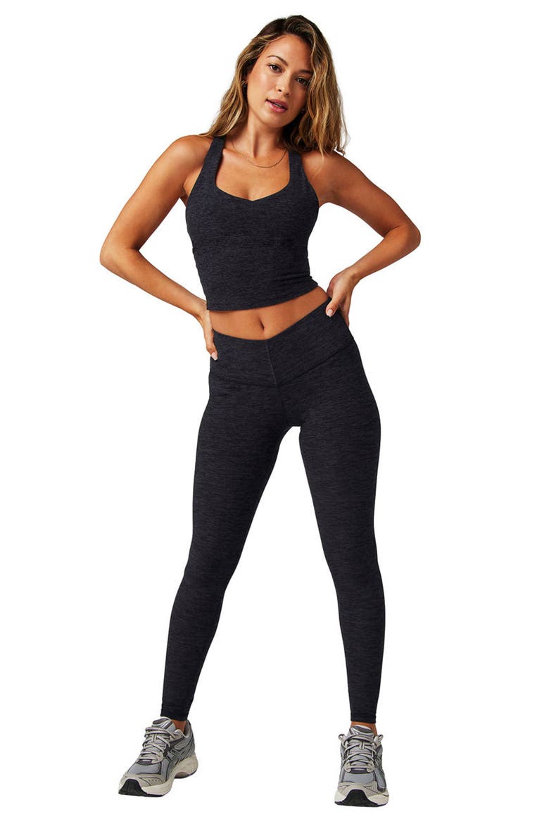 Women's HeatherFlex Anywhere Built-In Bra Tank, Main, color, Black Heather