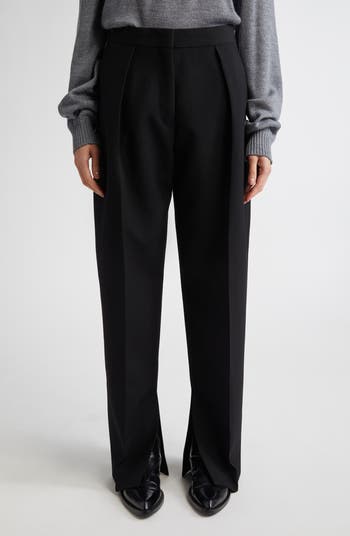 Jil Sander Split Hem Wool Trousers | Nordstrom