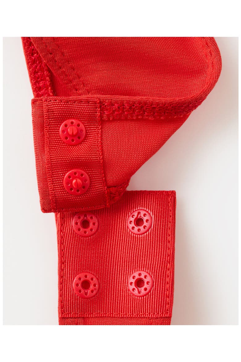 Shirred Sleeveless Bodysuit, Alternate, color, RED