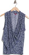 Vince Camuto Floral Sleeveless Faux Wrap Tank