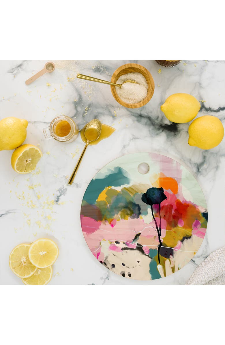 Deny Designs Paysage Abstract Cutting Board, Alternate, color, Green Multi