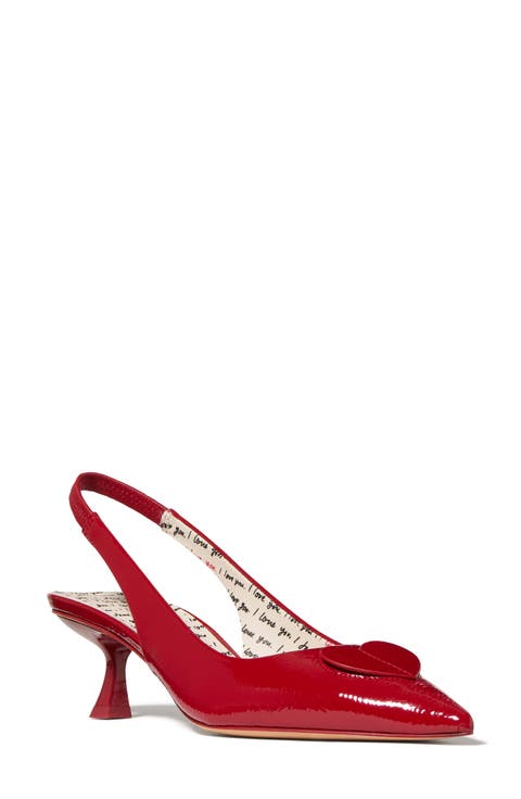 lover crinkle patent leather slingback pump (Women)