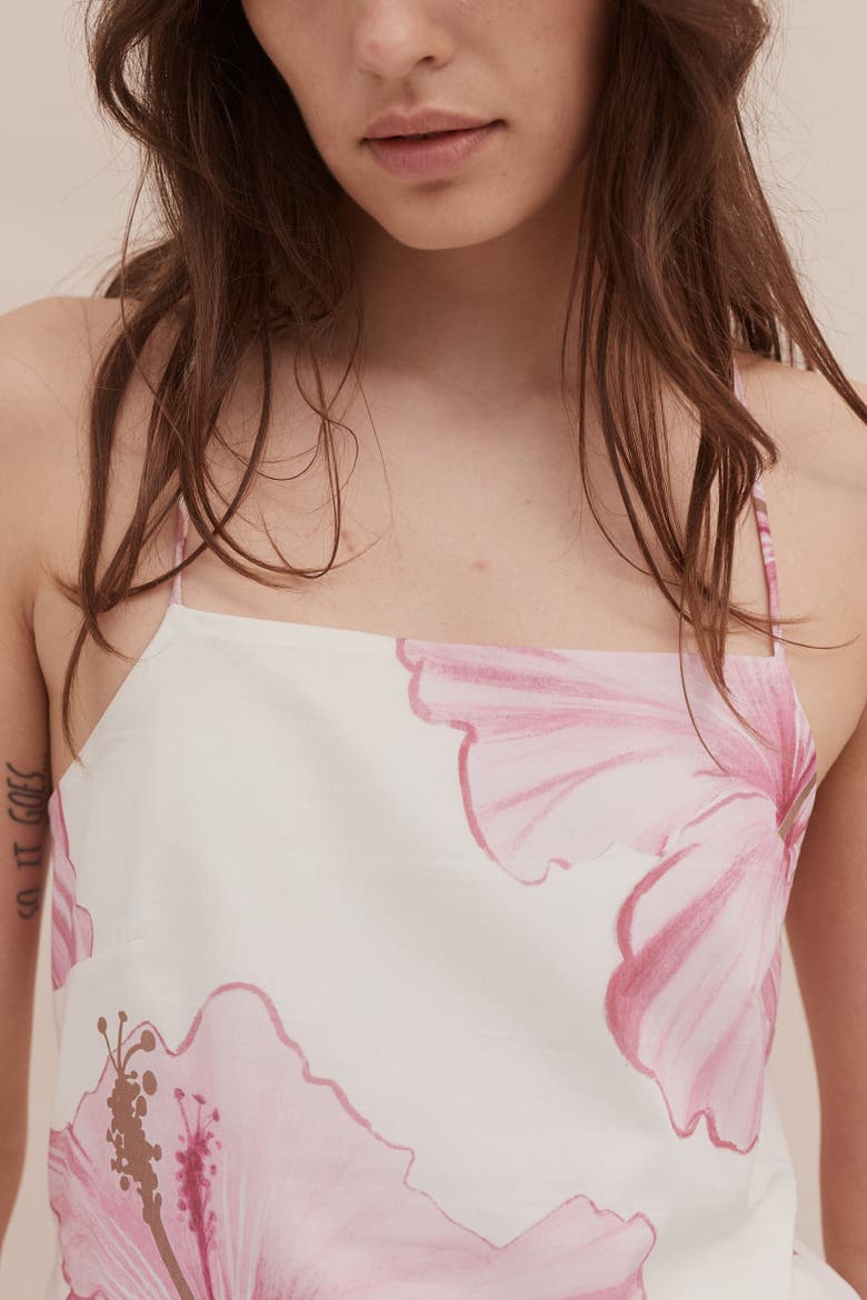 Pillow Dress, Alternate, color, GRAND HIBISCUS CREAM/PINK