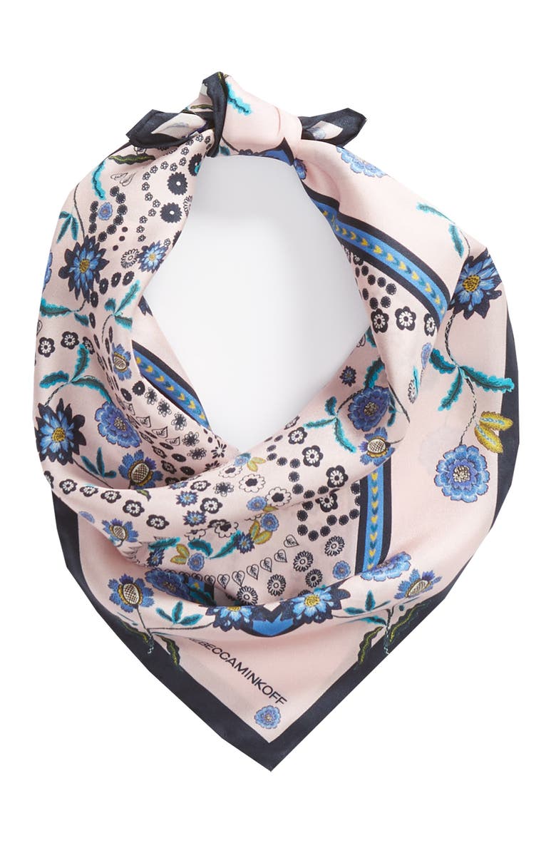 Rebecca Minkoff Mixed Floral Paisley Silk Bandana, Alternate, color, 