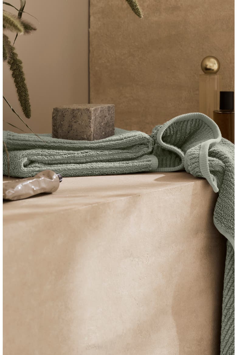 Turkish Rib Set of 2 Hand Towels, Alternate, color, SAGELEAF
