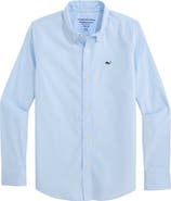 vineyard vines Kids' Admiral Stripe Performance Button-Down Shirt