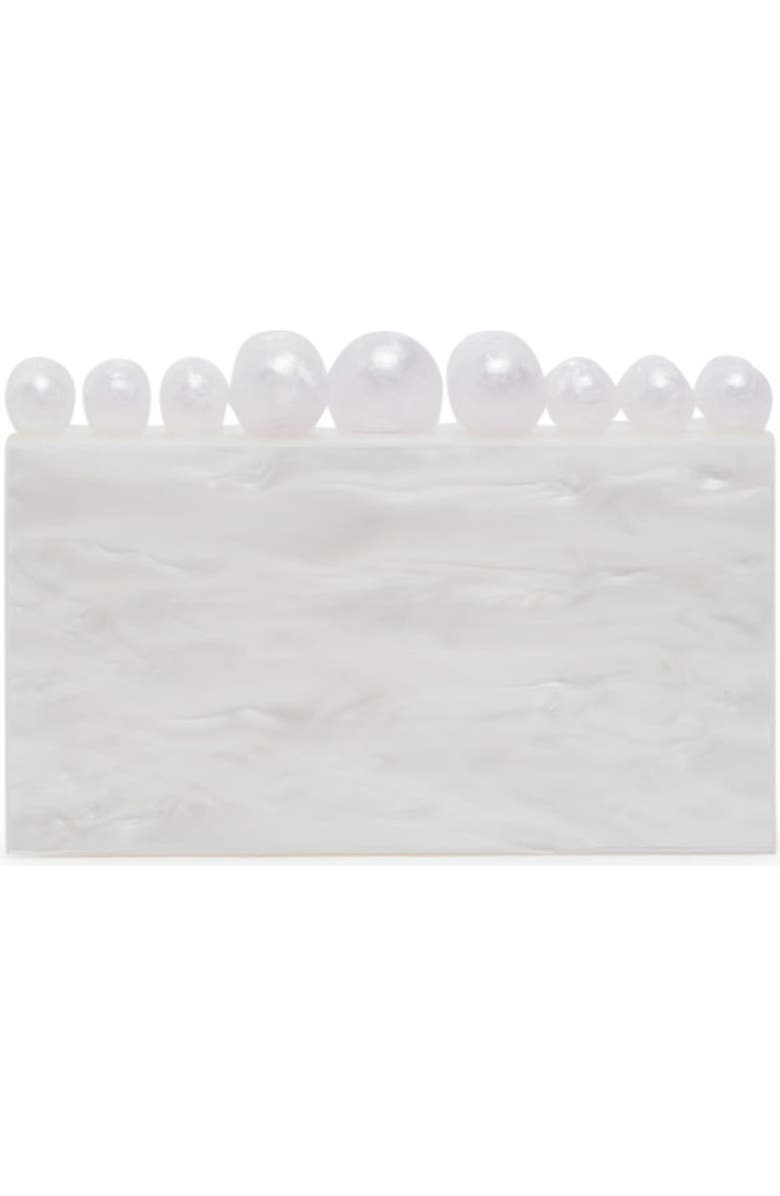 Dolce Vita Acrylic Box Clutch, Main, color, Pearl