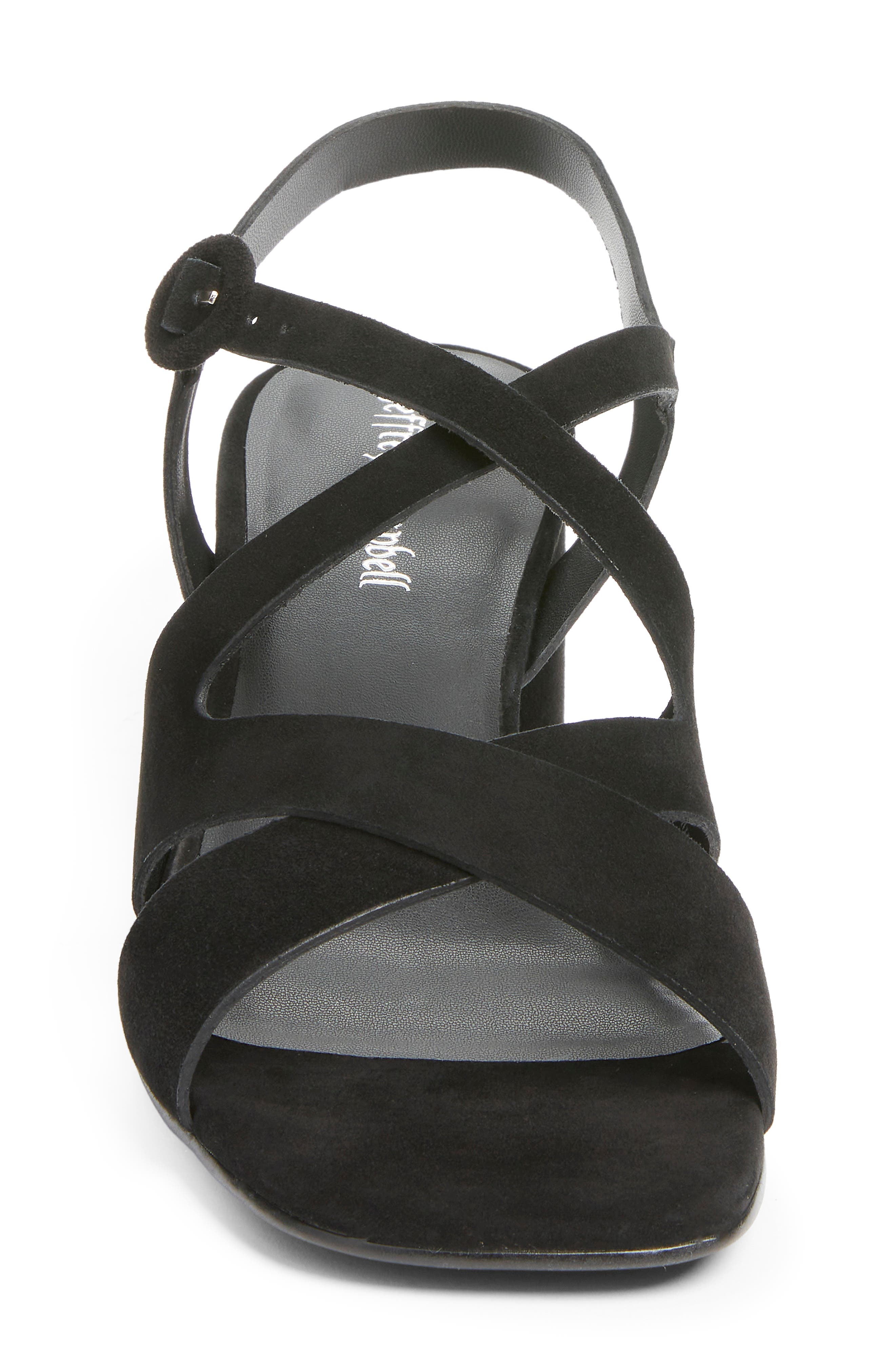 Jeffrey Campbell Rayet Strappy Block Heel Sandal, Alternate, color, Black Suede