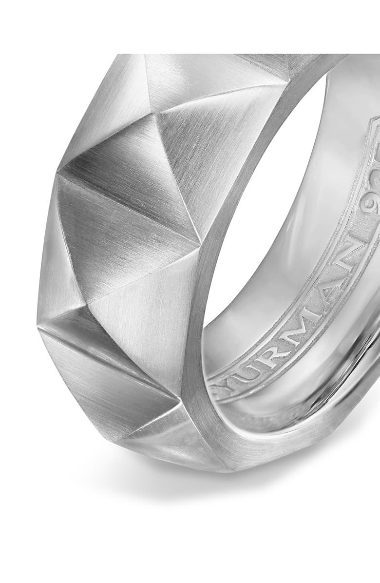 David Yurman Men's Pyramid Band Ring in Sterling Silver, 8mm, Alternate, color, Sterling Silver