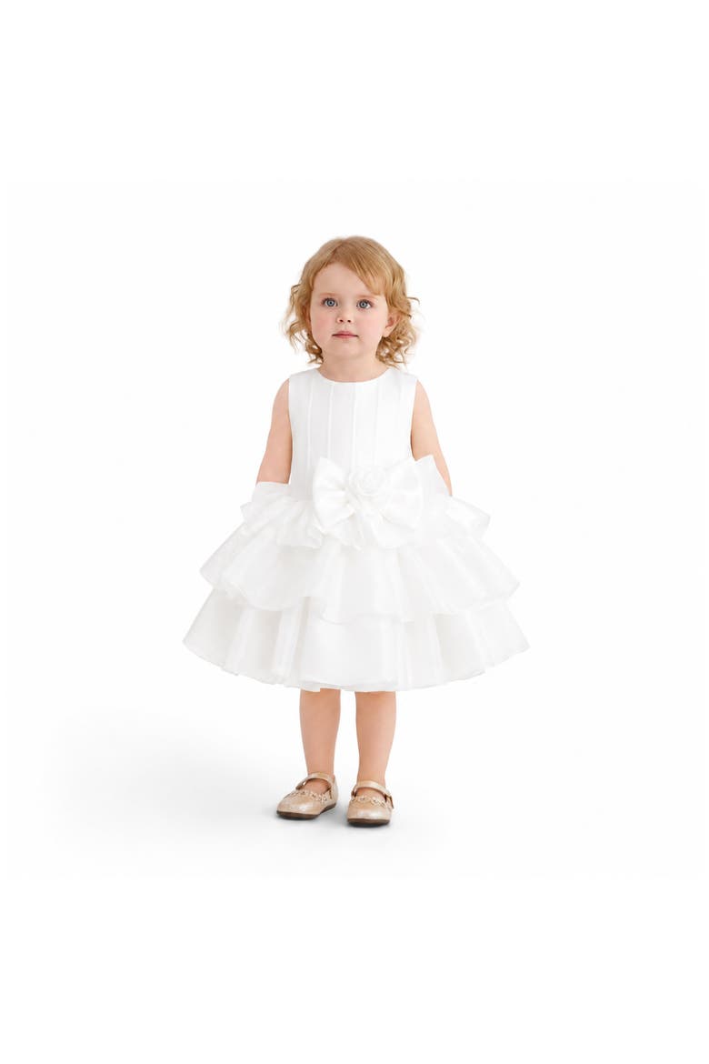 Altheira Bow Ruffle Dress, Alternate, color, White