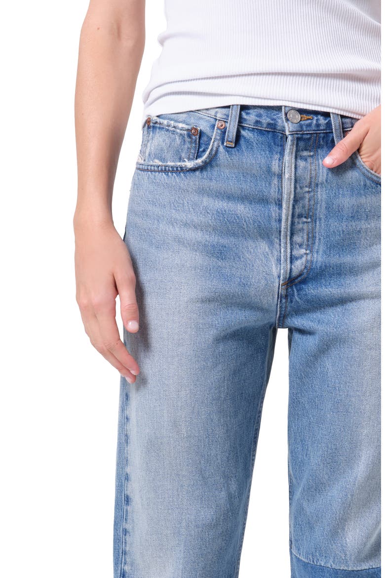'90s Mid Rise Relaxed Straight Leg Jeans, Alternate, color, SESSION MID INDIGO