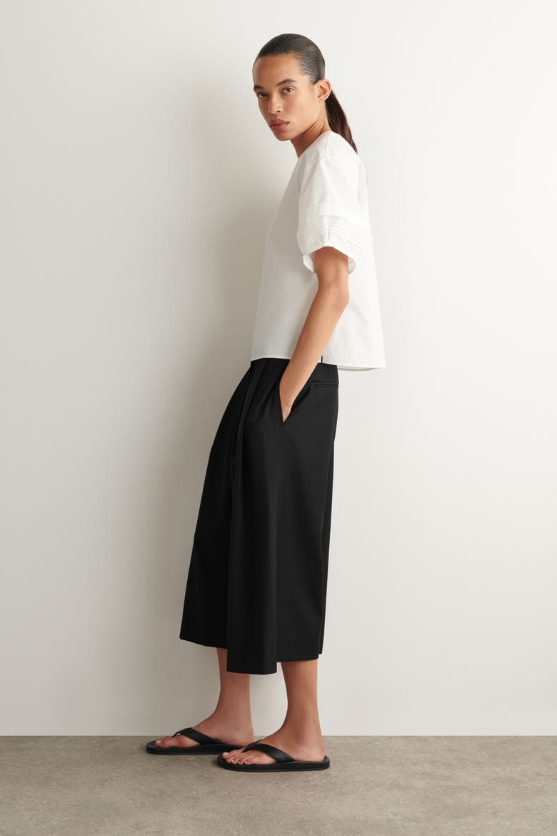 Pintucked Cotton Blouse, Alternate, color, OFF-WHITE