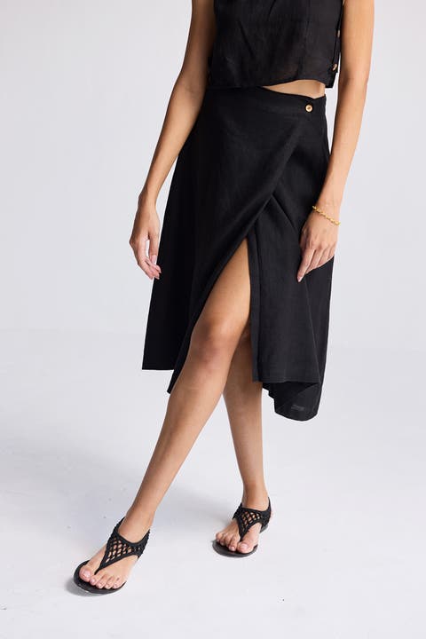 Overlap Midi Skirt