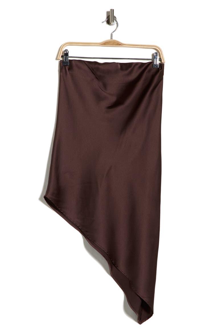 Asymmetric Strapless Tunic Top, Alternate, color, CHOCOLATE