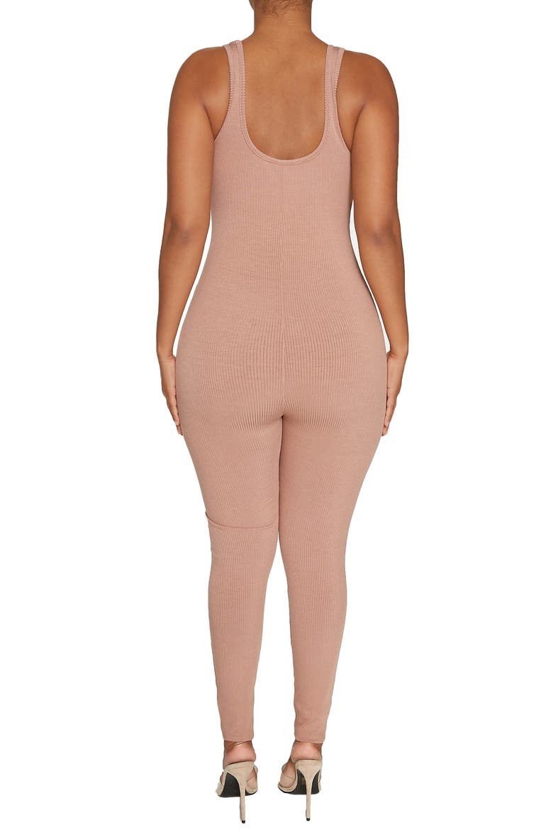 All Snatched Sleeveless Jumpsuit, Alternate, color, COCO