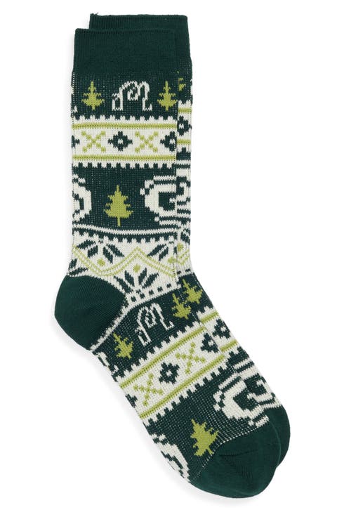 Douglas Fair Isle Crew Socks