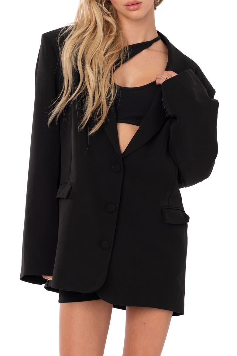 Hailey Oversize Blazer, Main, color, BLACK