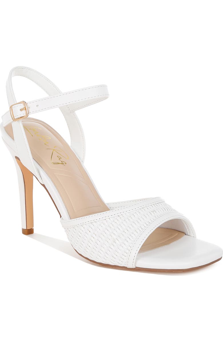 LONDON RAG Vilasta Raffia Stiletto Sandal, Main, color,