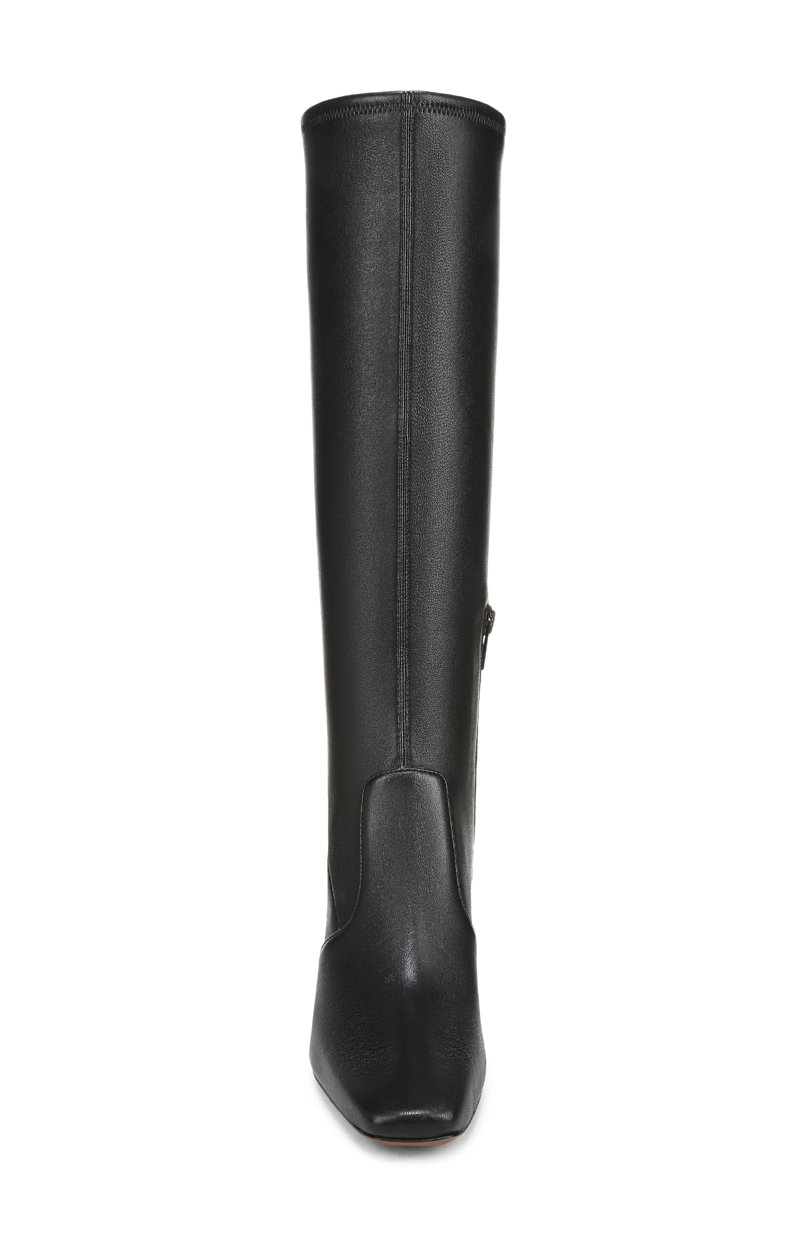 Violette Leather Knee High Boot, Alternate, color, BLACK NAPPA