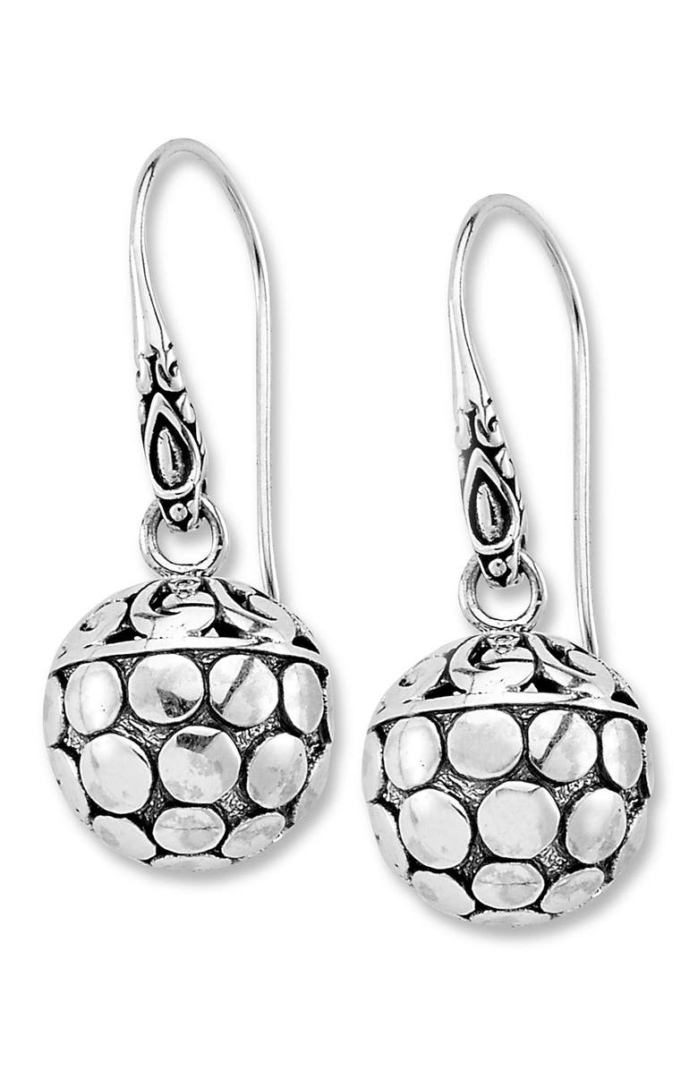 SAMUEL B. Sterling Silver Dotted Ball Drop Earrings, Main, color, 