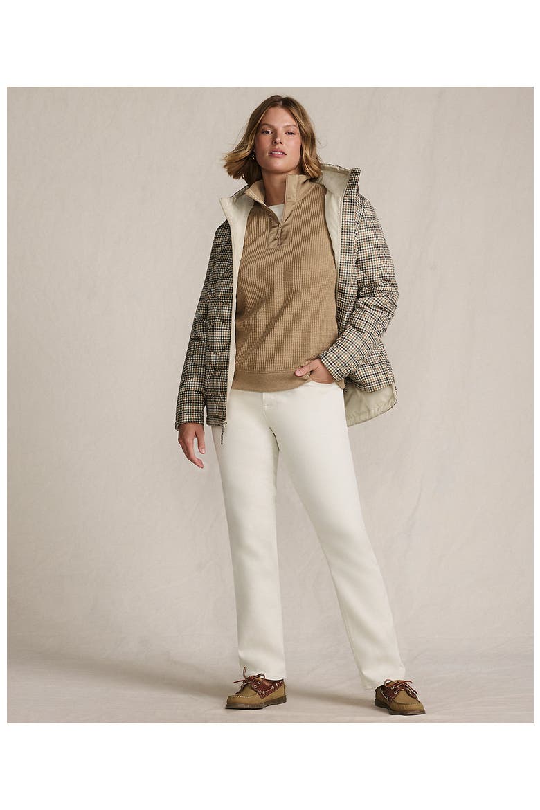 Long Sleeve Waffle Quarter Zip Pullover, Alternate, color, Light Toffee Heather