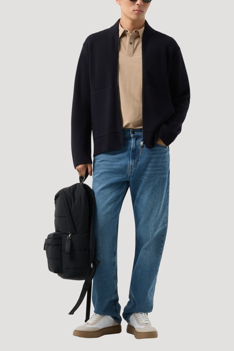 Virgin Wool Cardigan Everest, Alternate, color, Navy blue
