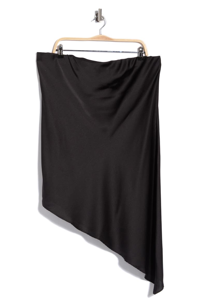 Asymmetric Strapless Tunic Top, Main, color, BLACK