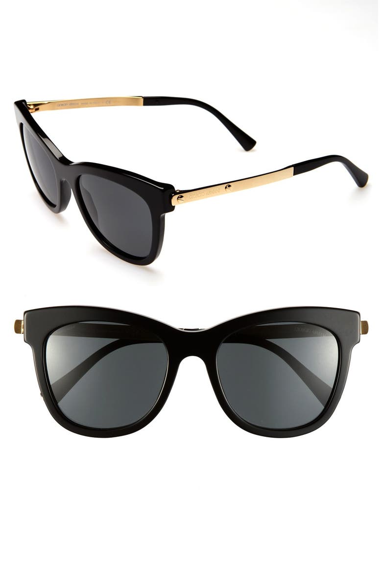 54mm Sunglasses, Main, color, BLACK