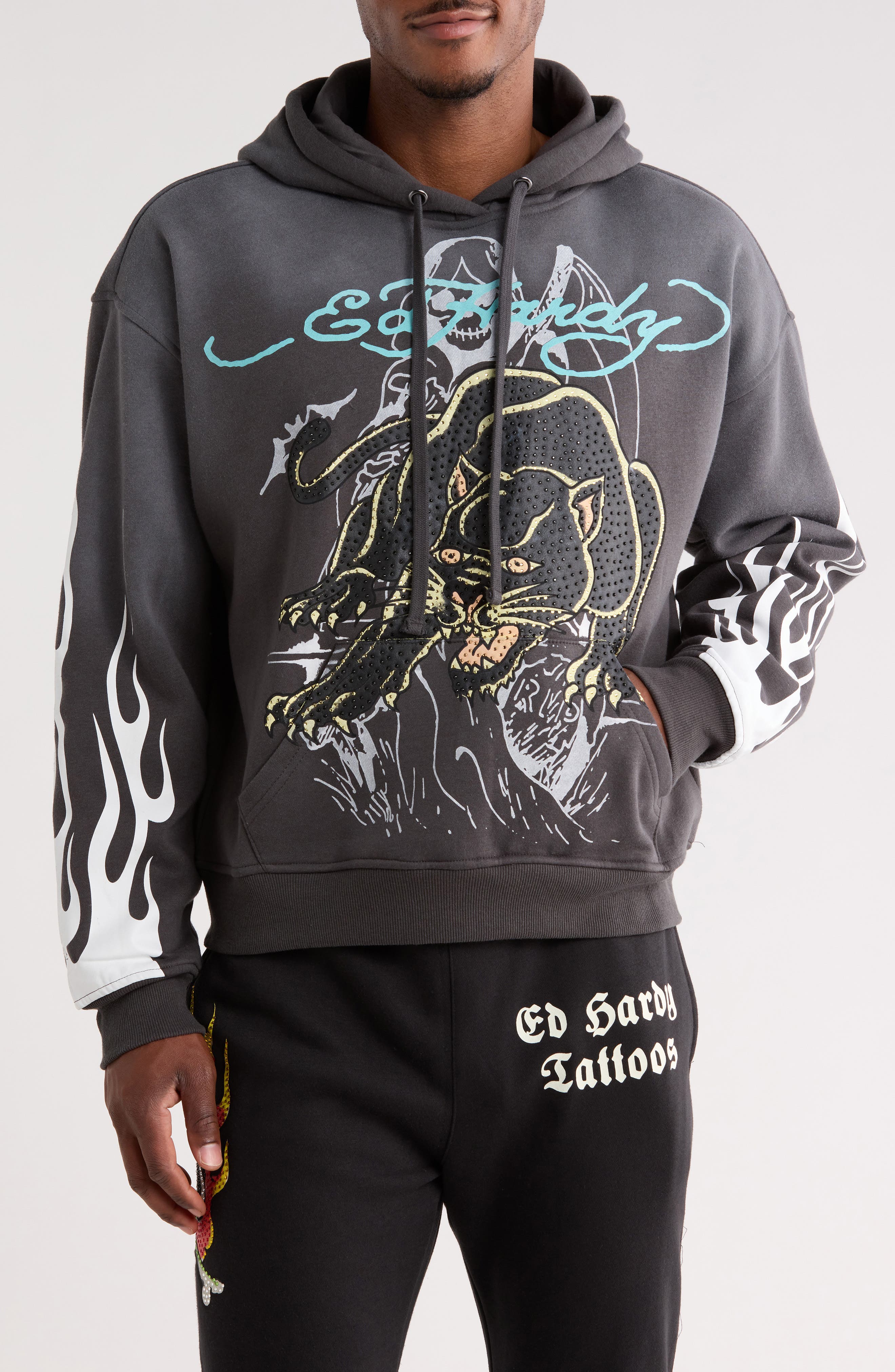 Ed Hardy Panther Fleece Hoodie