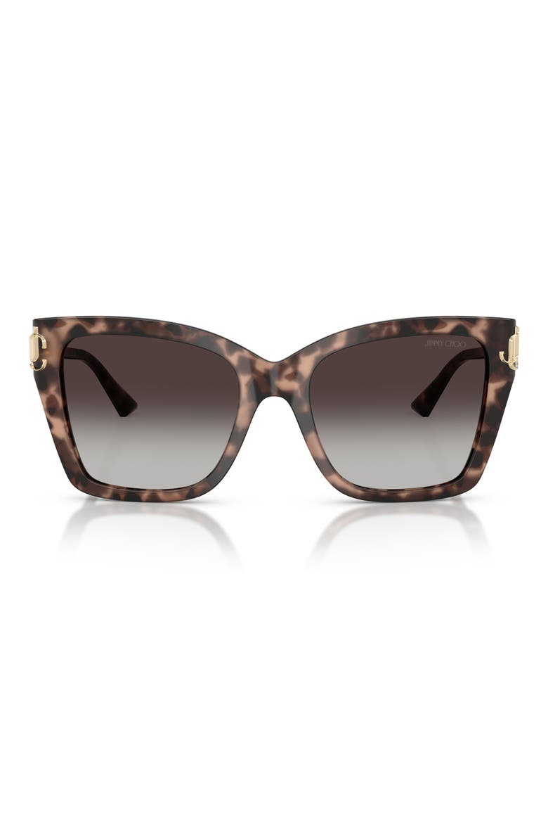 54mm Gradient Square Sunglasses, Main, color, PINK HAVANA / GREY GRADIENT
