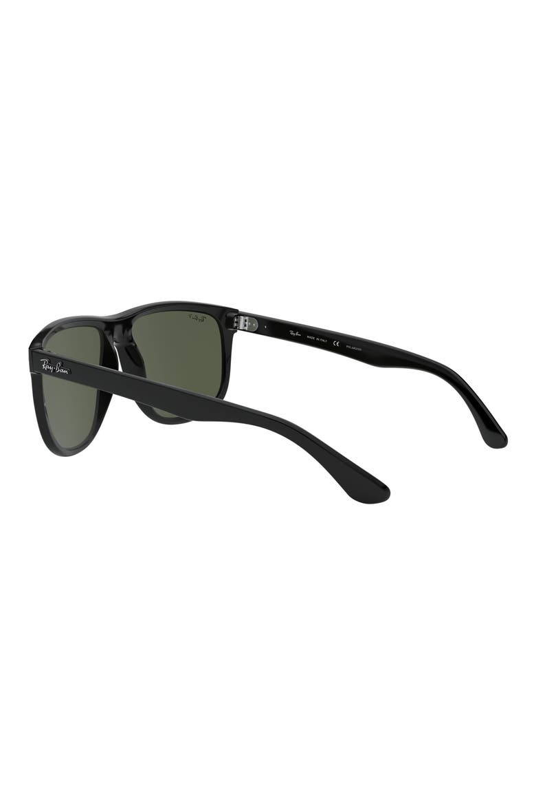 Highstreet 60mm Polarized Flat Top Sunglasses, Alternate, color, BLACK POLARIZED