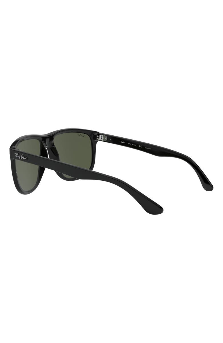 Ray-Ban Highstreet 60mm Polarized Flat Top Sunglasses, Alternate, color, Black Polarized
