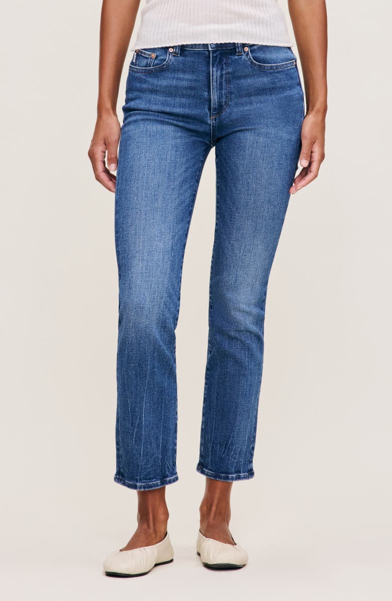 DL1961 Mara Straight Instasculpt<sup>™</sup> Mid Rise Jeans, Main, color, Palm Springs Dl Airbrushed