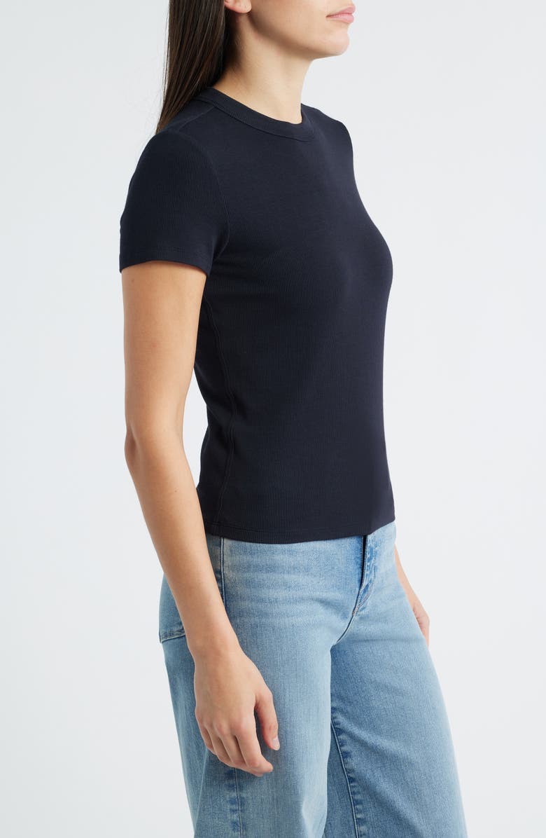 FRAME Rib Baby Tee, Alternate, color, Black