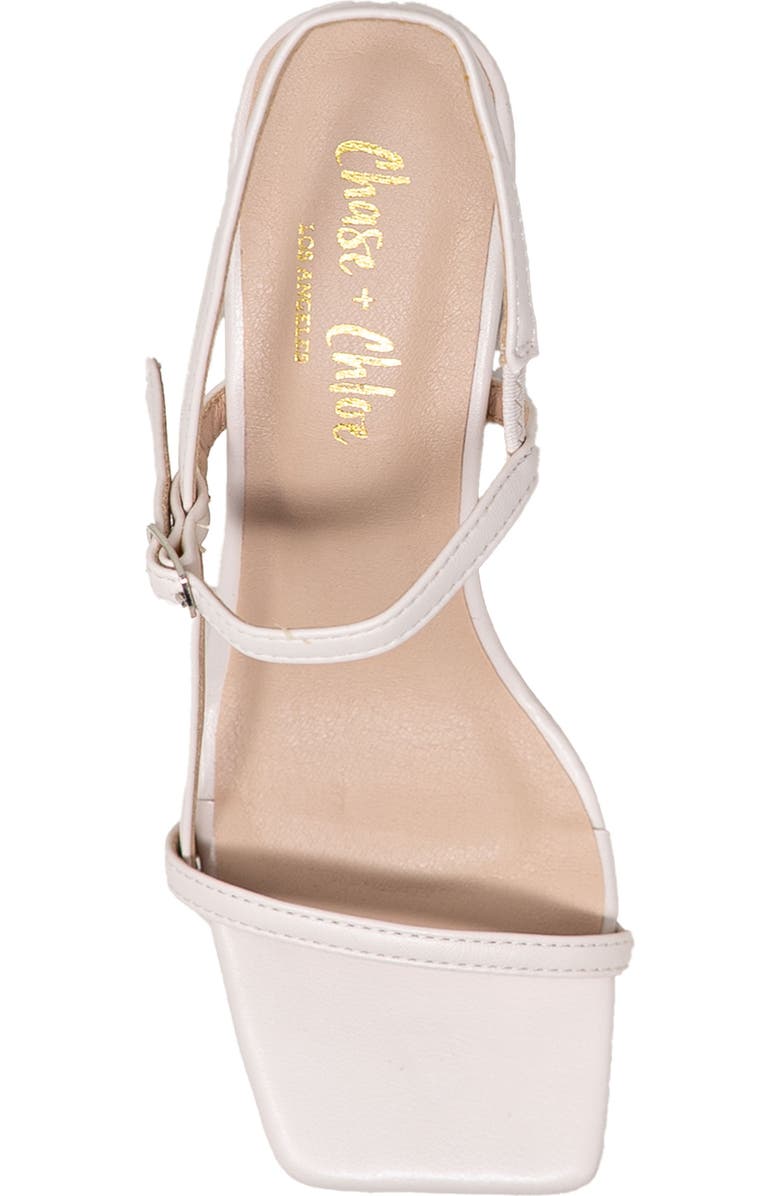 CHASE AND CHLOE Maple Slingback Block Heel Sandal, Alternate, color, Beige Pu